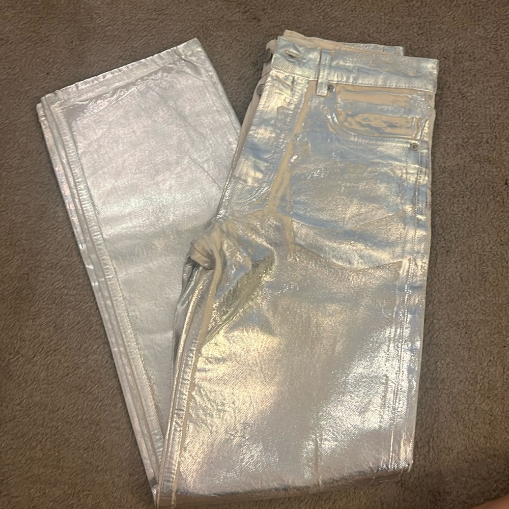 Zara Metallic Pants - Never Worn